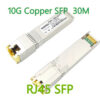10gb SFP to RJ45 Transceiver, 10Gbe 10G SFP+ Copper Ethernet CAT.6a Module, 30 Meter, for Cisco Mikrotik Ubiquiti D-LINK TP-LINK