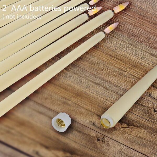 51562f6f3eacecd5 LED Flameless Flickering Taper 3D Wick Candles Lamp with Remote Control Tea Lights Wedding Home Decor Battery Operated