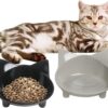 5175db570de1e9b7 Cat Food Bowl, Anti-Skid Base, Non-Toxic Material, Dishwasher Safe, 14.5cm Diameter
