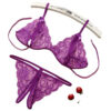 5180b57799be14a5 Sexy Lace-up Lingerie Set Women Hot Exotic Open Crotch Transparent Underwear G-string Bandage Bikini Three-point Set