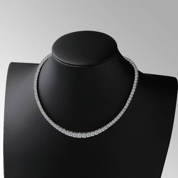 51cdd54bbd799fc1 Full moissanite tennis necklace With Certificate 3-5mm Size Gradient Diamond Necklaces for women Sterling Sier Neck Chain