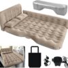 51de19a9138bb1db Car Air Mattress Back Seat Inflatable Bed - Inflatable Thickened and Double SUV Air Mattress with Air Pump Portable Foldable Car Bed for Home Car Travel Camping-Black