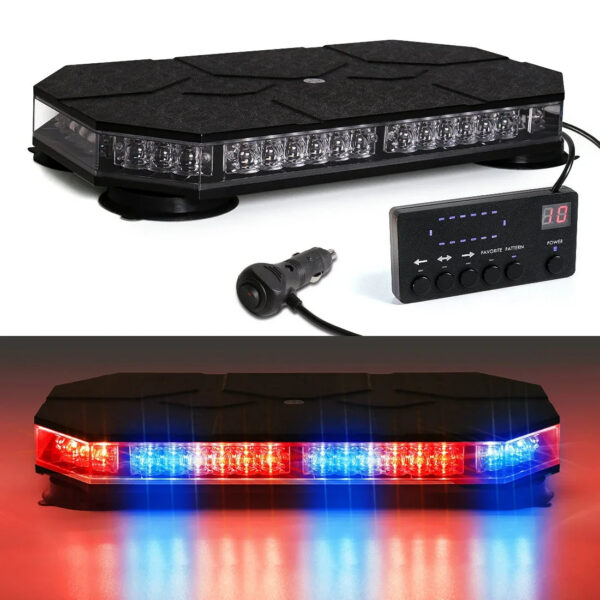 51e7fc18ebd2f8d6 Car Warning Lamp 42 LED Roof Top Strobe With Controller For Truck Ambulance Snow Plow Magnetic Mount Emergency Safety Lights