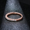 ATTAGEMS Rose Gold Plated Diamond Pass Test Round Excellent Cut Total 0.27 CT Moissanite Ring for Girls tail Jewelry