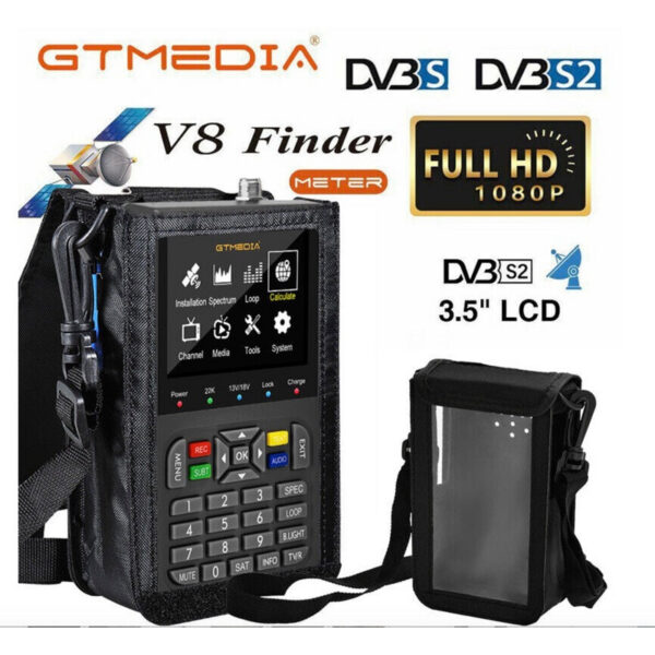 GTmedia 2 meter DVB-S2/S2X H.265 Meter Satellite Finder than V8 FINDER PRO vs satk ST-5150 ws-6933