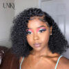 Wigs Jerry Curly Front 13x4 Transparent Lace For Women 4x4 Closure Short Bob Human Hair Wig 8-14inch