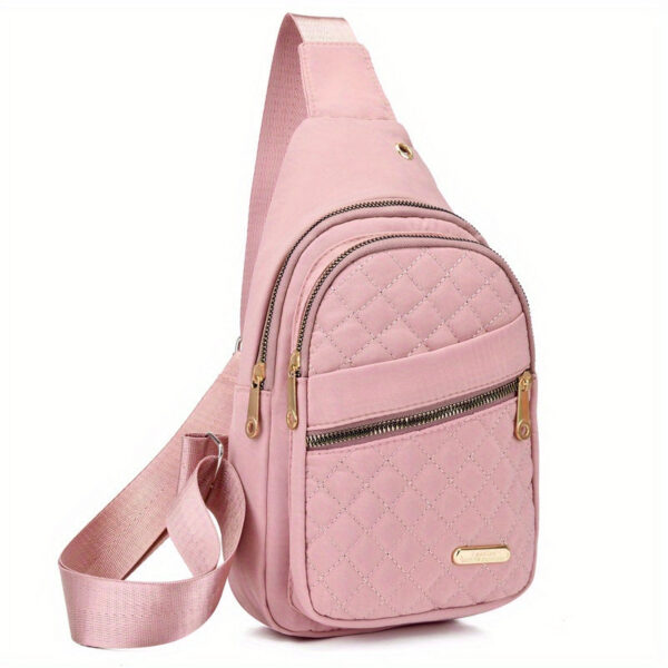 520efb94f169169e Quilted Casual Chest Bag, Lightweight Foldable Sling Bag, Portable Trendy Versatile Shoulder Bag