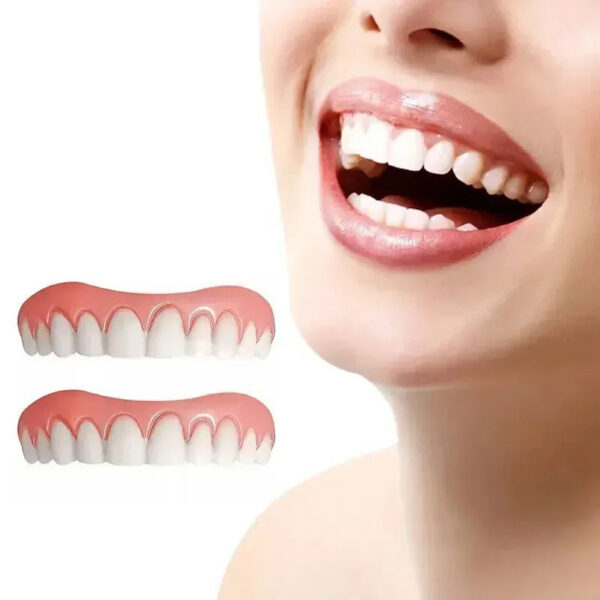 521d354d74edeee7 New False Silicone Upper & Lower Perfect Laugh Veneers Dentures Paste Fake Braces Comfortable Teeth