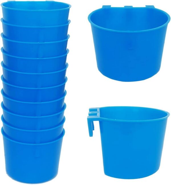 521ecdcbc2864e8d 20 Pack Cage Cups Birds Feeders Seed Bowl Chicken Feeding Watering Dish Rabbit Water Food Hanging Wire Cages Box 16oz Coop Cups for Pet Parrot Parakeet Gamefowl Poultry Pigeon (Large Red)