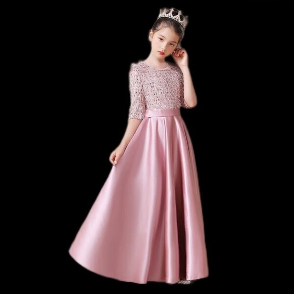 Kids for Girls Costumes Wedding Birthday New Year Party Evening Elegant Princess Summer Children’s Dress 4-12 Years K47