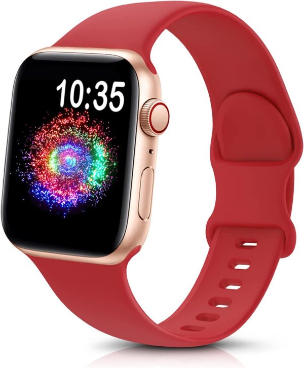 5249ffaeda6cc125 TreasureMax Sport Band Compatible with Apple Watch Bands 38mm 40mm 41mm 42mm 44mm 45mm 49mm,Soft Silicone Strap Compatible for Apple Watch Series 9 Ultra 8 7 6 5 4 3 2 1 SE Men Women Grey 38/40/41MM