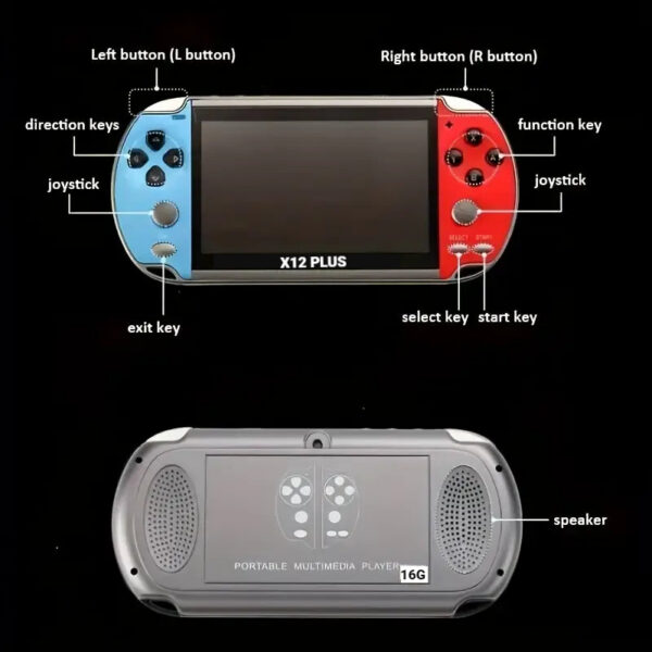 5265316ff42c46d7 X12 PLUS 7.0 Inch HD Large 16G Screen Classic Retro Console Built-in Free Games Handheld MP5 Video Game