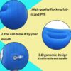 526c306050e27006 3 Pack Camping Travel Pillow Small Squared Flocked Fabric Air Pillow, Compact, Comfortable and Ergonomic Inflatable Pillow, Used to Support Camping and Hiking