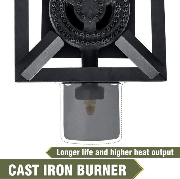 526fc2c92ae738df Propane Burner,100,000 BTUs High Pressure Single Propane Stove with 4.1ft 0-20Psi Adjustable Hose with Regulator,Gas Stove for Outdoor Cooking, Turkey Fry, Seafood Boil
