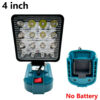 52718c065c117a5d 4 inch Cordless LED Work Light For Makita 14.4V-18V Li-ion Battery Lantern Outdoor Flashlight Camping Lamp Emergency Lighting