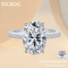 527403264ab35099 NKHOG 1ct 2ct 3ct Oval Moissanite Ring Women Sterling Sier D Color VVS Pass Diamond Test Wedding Band No Fade Rings GRA