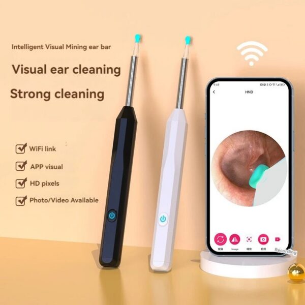 Wireless Wax Remover Luminous Otoscope Cleaner 1296P HD Visual Ear Sticks Endoscope Mini Camera Health Care