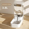 527b62a2246b77da HOOPET Dog Feeder Cat Automatic Feeding Water Bowl Transparent Pet Food Storage Dispenser Container Puppy Kitten Accessories