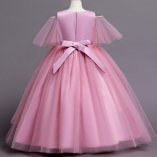 527d24b1a63bef32 Children’s wear Autumn Girls Princess Satin cloth Embroidered long Sleeve Kids Dresses for Party Wedding Dress