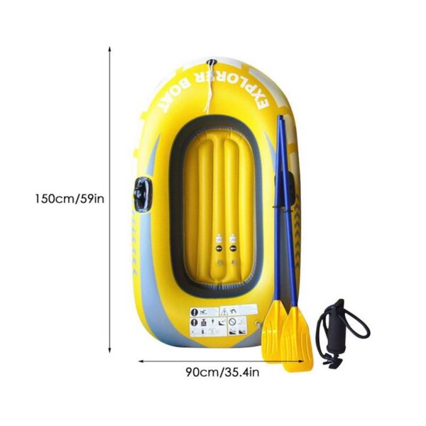 52830d4f6074691f Iatable 2 People PVC Canoe Kayak Rubber Dinghy Thicken Foldable Drifting Fishing Boat Raft With Air Pump And Paddles