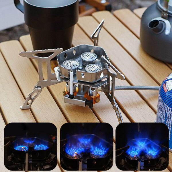 52864f5f45dd027f Outdoor Gas Foldable Portable 3 Head for Travel Picnic BBQ 5800W Big Power Camping Windproof Stove Burner