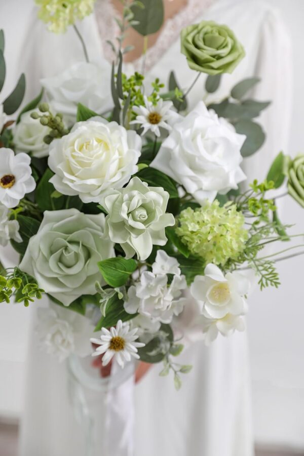 52934cba28175f57 YYHUAWU Artificial Flowers Combo Set Fake Flower Leaf Box with Stems for DIY Wedding Bouquets Centerpieces Arrangements Baby Shower Party Home Decorations