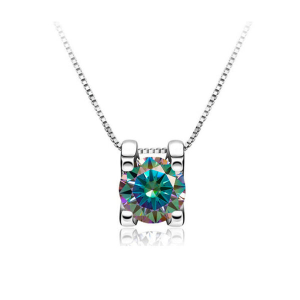 529971f70833157b JoyceJelly 1ct D Color VVS Moissanite Pendant Necklace For Women Classic Design Sterling Sier Jewelry Diamond Test Passed