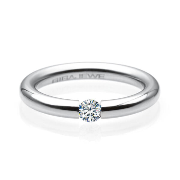 52adae9fe721469c GIGEWE Moissanite 0.3ct 4mm Round Cut Nova Blue/Pink White Titanium Steel Ring Diamond Test Passed Fashion Claw Setting Gift