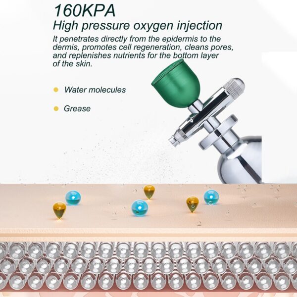 Water Light Oxygen Injection Apparatus Nano Fog Mist Sprayer Air Compressor Kit For Nail Tattoo Art Beauty Decoration Gun Tool