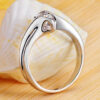 With Credentials 100% Original Sterling Rings Women's 1 Carat Imitation Diamond Ring Sier Jewelry Wedding Band