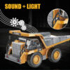 1:24 9CH RC Alloy Dump Truck Engineering Vehicle Forklift Heavy Excavator Remote Control Car Toys for Boys Children's Gifts