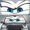 Car Solar Protection Cartoon Big Eyes Heated Windshield Sunshade Car Window Windscreen Cover Sun Shade Auto Sun Visor