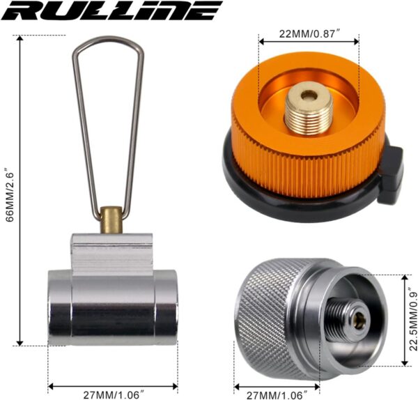 RULLINE Backpacking Fuel Transfer Device Gas Canister Refill Adapter, Portable Outdoor Gas Saver, Camping Canister Vent Valve