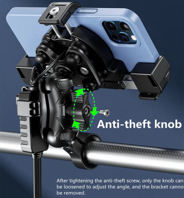 530c348c74c3be5f Motorcycle Phone Holder Wireless Charger Motorbike Moto Mirror Mobile Stand Support USB Fast Charging Cellphone Handlebar Mount