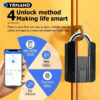 531ca6f812f9f96f IP67 TTLock Bluetooth APP Smart Padlock Fingerprint Lock Keyless Mini Bag with Aleax Google Home Electronic Door Lock