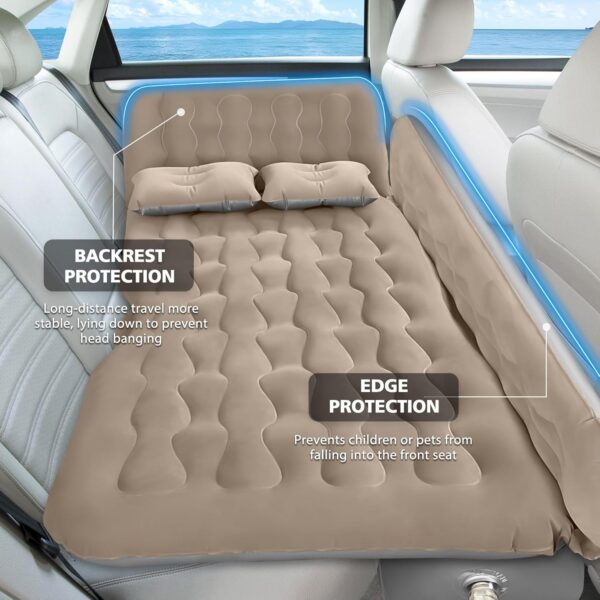 5334ecbd755b3d26 Car Air Mattress Back Seat Inflatable Bed - Inflatable Thickened and Double SUV Air Mattress with Air Pump Portable Foldable Car Bed for Home Car Travel Camping-Black