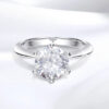 Smyoue GRA Certified 1-5CT Moissanite VVS1 Lab Diamond Solitaire Ring for Women Engagement Promise Wedding Band Jewelry
