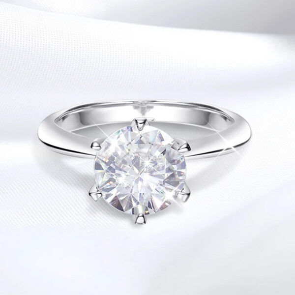Smyoue GRA Certified 1-5CT Moissanite VVS1 Lab Diamond Solitaire Ring for Women Engagement Promise Wedding Band Jewelry
