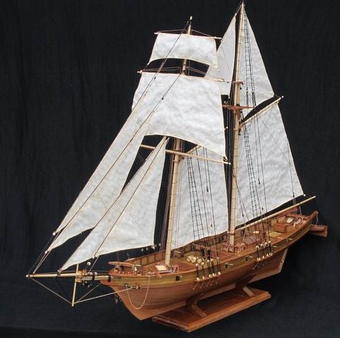 534483cf54075409 New Version Scale 1/96 Classics Ancient Ship wood Model Building Kits Harvey 1847 Wooden Sailboat DIY Home Decorations