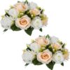 NUPTIO Flower Balls for Wedding Centerpieces - 2 Pcs 9.5 inch Diameter Fake Flower Ball Arrangement Bouquet Party Centerpieces for Tables - Dusty Blue Rose Bouquet Centerpiece Flowers for Table