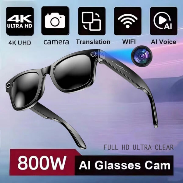 5377c170d859a199 New 800W Camera AI Glasses Men Color-Changing Smart Translation Glasses Photo Video Recording Waterproof Call Smart Sunglasses