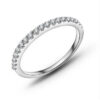 Fashion Original 100% Sterling Sier Band Rings Women Wedding Jewelry Gift Classic Simulated Platinum Diamond CZ RING