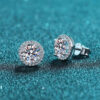 53a5aec953ee88a7 925 Sterling Silver 0.5/1/2 Carat Moissanite Round Earrings Engagement Wedding Daily Work Party Travel Luxurious Gift For Women