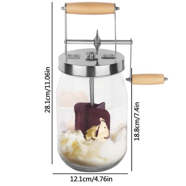 53a9efcdc27759b8 Homemade Churner Manual Butter Maker Food Mixer Glass+silicone 1000ml/1500ml Stirring Tool Silicone Wheel Kitchen Gadgets