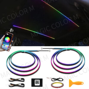 53af662ec1e704e6 140cm 55.12" Car Sunroof Ambient Lights LED Skylight Symphony RGB Interior Acrylic Strips Decoration Atmosphere Lamp App Control