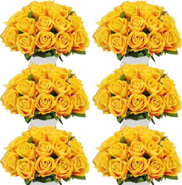 53b02b3d321299ee 50 Pcs Artificial Rose Flower Realistic Silk Roses with Stem Bouquet of Flowers Plastic Flowers Real Looking Fake Roses for Home Wedding Centerpieces Party Decorations (Black)