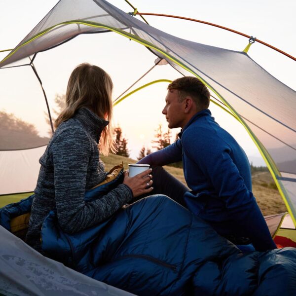 Double Sleeping Bag, 3 Season Waterproof Warm Rectangular Sleeping Bag for Adults, 2 Person Sleeping Bags with Compression Sack for Camping, Hiking, Backpacking, Outdoor Traveling