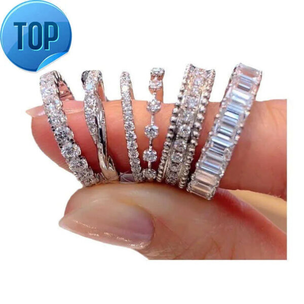 53d03c24f5384a88 Diamond Ring Finger Fine Jewelry Designer Shining CZ Zircon Wedding Engagement Rings For Women Lovers Gifts