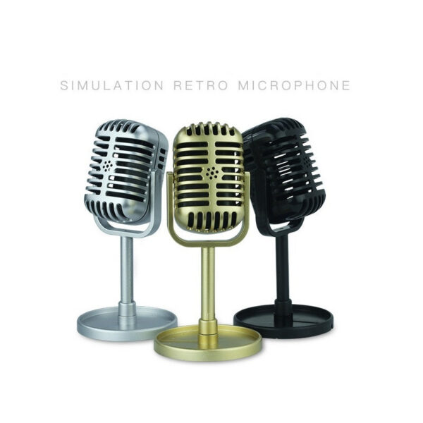 53d29b4a18198b59 Simulation Props Mic Plastic Retro Dynamic Vocal Microphone Vintage Style Universal Stand Ornament For Live Performance Karaoke