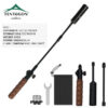 Wood Handle Removable Three-stage Burner Outdoor Camping Torch Cooking Bbq Igniter Cassette Gas Tank Highpower Flame Gun
